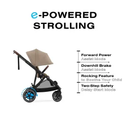 eGazelle S Electronic Assist Stroller - Black / Almond