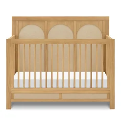 Eloise 4-in-1 Convertible Crib - Honey & Performance Sand Eco-Weave