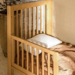 Eloise 4-in-1 Convertible Crib - Honey & Performance Sand Eco-Weave