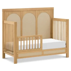 Eloise 4-in-1 Convertible Crib - Honey & Performance Sand Eco-Weave