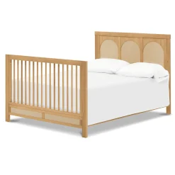 Eloise 4-in-1 Convertible Crib - Honey & Performance Sand Eco-Weave