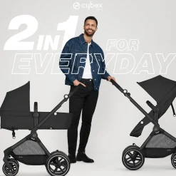 Eos Moon Black Stroller