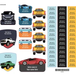 Essential Name Labels - Cars