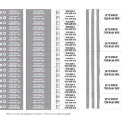 Essential Name Labels - Grey patterns