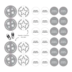 Essential Name Labels - Grey patterns