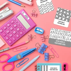 Essential Name Labels - Grey patterns