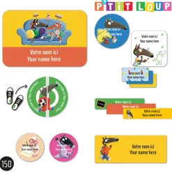 Essential Name Labels - Little Wolf