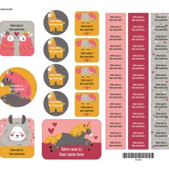 Essential Name Labels - Llamas