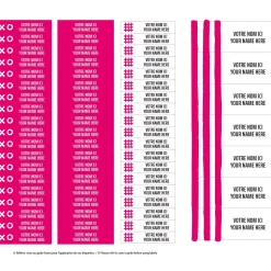Essential Name Labels - Pink patterns