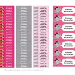 Essential Name Labels - Pink Dog