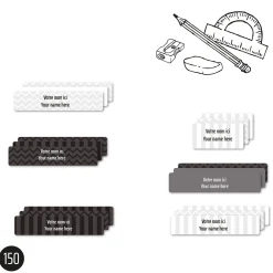 Essential Name Labels – School grey