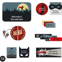 Essential Name Labels - Super heros