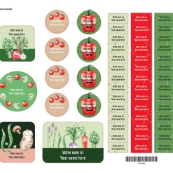 Essential Name Labels - Veggies