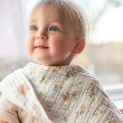 Essentials Cotton Muslin Burpy Bib - Country floral