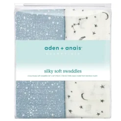 Essentials Silky Soft Muslin Swaddles 2 Pack - Cosmic galaxy