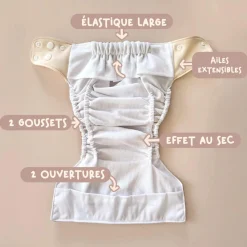 Evolution Washable Diaper - Crescent