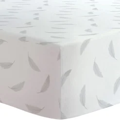 Feathers Flanel Fitted Sheet - Grey