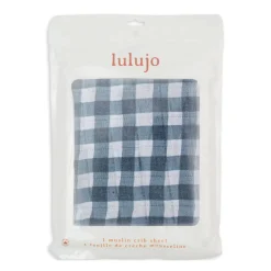 Fitted Crib Sheet - Navy Gingham