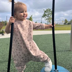 Fleece Jumpsuit 9-12m - Pink Forest Do-re-mi