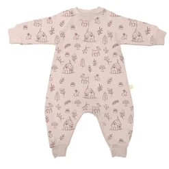 Fleece Jumpsuit 3-6m - Pink Forest Do-re-mi
