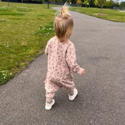 Fleece Jumpsuit 6-9m -Pink Forest Do-re-mi