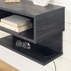 Floating Nightstand - Sazena Gray Oak