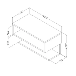 Floating Nightstand - Sazena Gray Oak