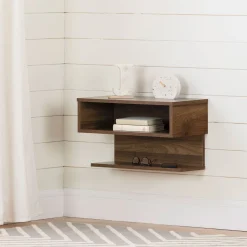 Floating Nightstand - Sazena Natural Walnut