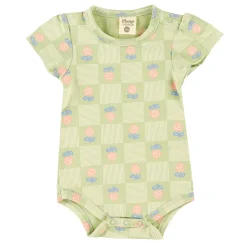 Floral Check Bodysuit 3-24m
