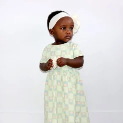 Floral Check Dress 2-8y