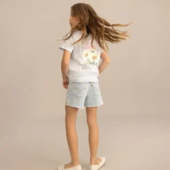 Floral Stamp T-shirt 7-16y