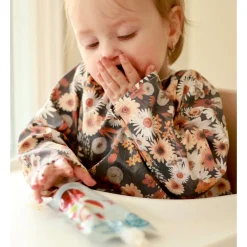 Flowers L/s Bib 0-36m