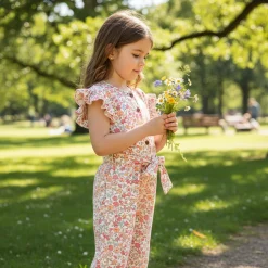 Flowers Pinnic Jumpsuit 2-8y