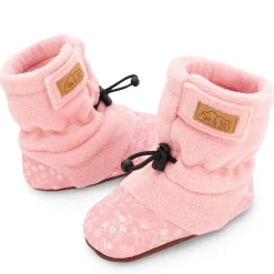 Flowers Stay-Put Booties 3-24m