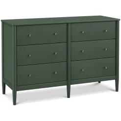Frem 6-Drawer Dresser - Forest Green