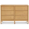 Frem 6-Drawer Dresser - Honey