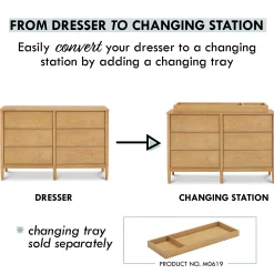 Frem 6-Drawer Dresser - Honey