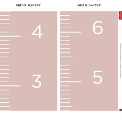 FRENCH Growth Chart - Pink