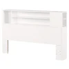 Fusion Double/Queen Bookcase Headboard - Pure White