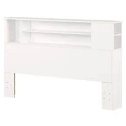 Fusion Double/Queen Bookcase Headboard - Pure White
