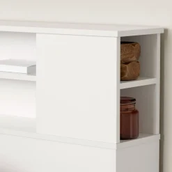 Fusion Double/Queen Bookcase Headboard - Pure White