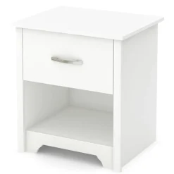 Fusion 1-Drawer Nightstand with Storage - Pure White