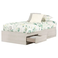 Fynn Twin Mates Bed with 3 Drawers - Winter Oak