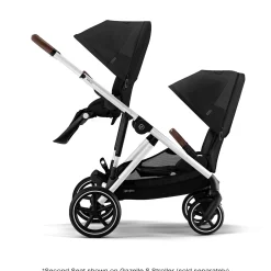 Gazelle S Second Seat – Moon Black with Brown Bumper Bar