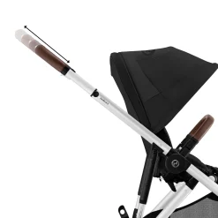 Gazelle S Stroller - Silver Frame with Moon Black Seat