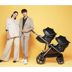 Gazelle S Stroller - Silver Frame with Ocean Blue Seat