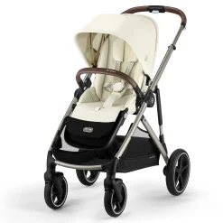 Gazelle S Stroller - Taupe Frame with Seashell Beige Seat