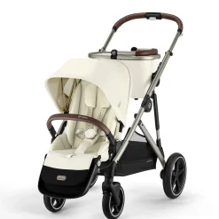 Gazelle S Stroller - Taupe Frame with Seashell Beige Seat