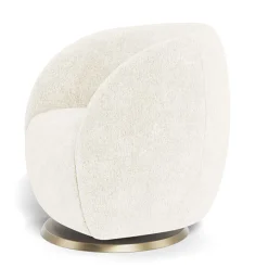 Gem Rocking and Swivel Glider - Sheepskin / Gold