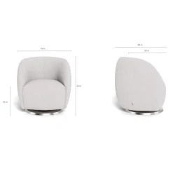 Gem Rocking and Swivel Glider - Sheepskin / Gold